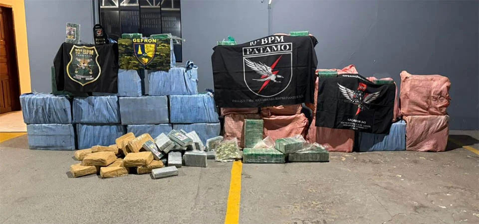 Forças de segurança de MT e RO apreendem 900 quilos de cocaína