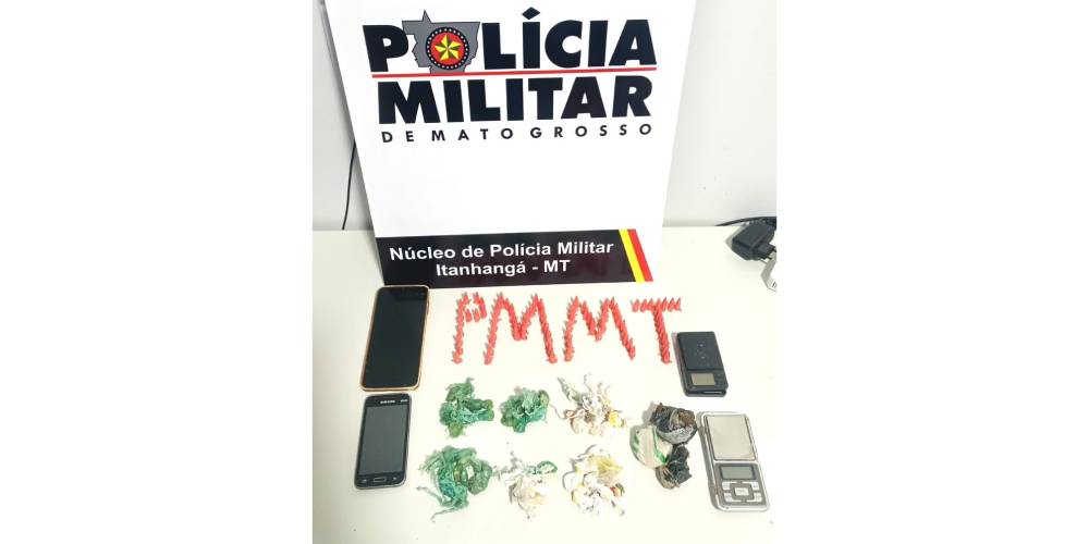 Itanhangá: Polícia Militar apreende grande quantidade de drogas e prende suspeito com ficha criminal extensa