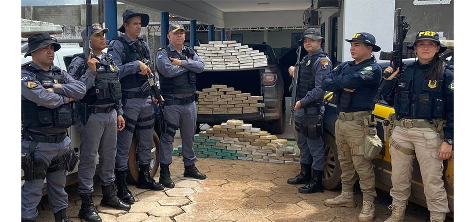 Polícia Militar e PRF apreendem 150 tabletes de cocaína em Canarana