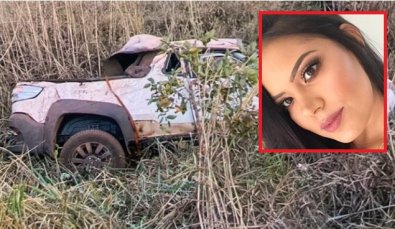 Mulher morre após noivo capotar picape em rodovia estadual