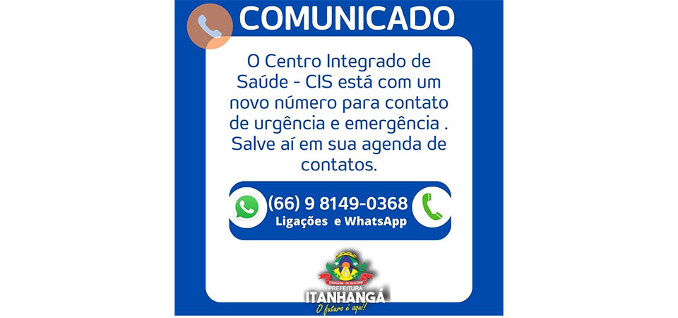 Itanhangá: CIS tem mais um número de telefone para atendimento de urgência e emergência