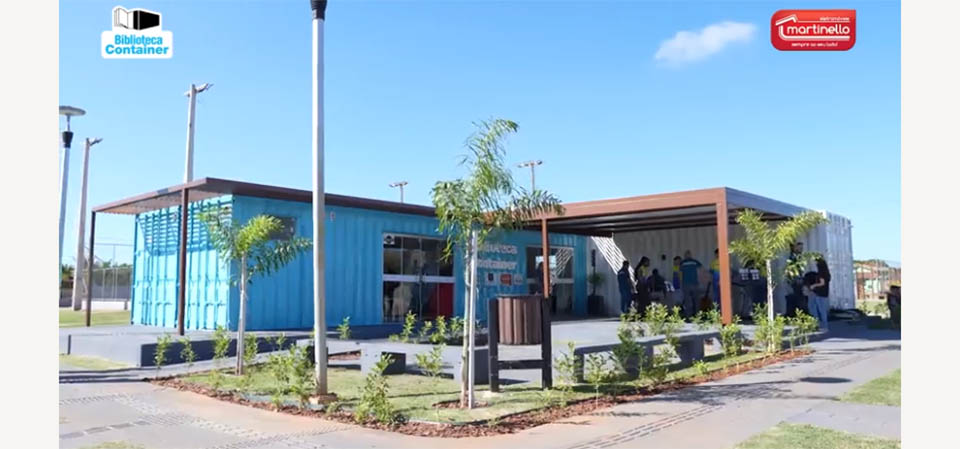 Nova Mutum recebe biblioteca container patrocinada pela Martinello