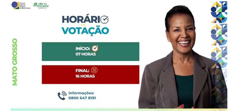 TRE confirma que votação para prefeito e vereador em Mato Grosso será das 7h às 16h