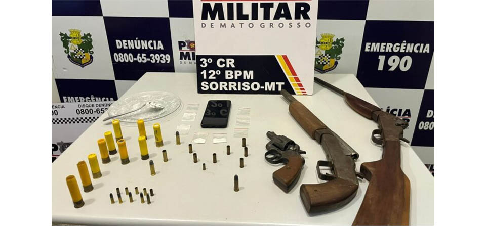 Ipiranga: PM aprende três armas de fogo e detém suspeito por porte ilegal
