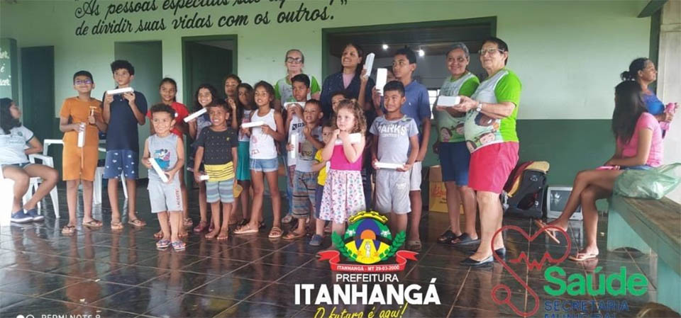 Itanhangá: Secretaria de Saúde ministra palestra educativa para crianças da Pastoral da Criança