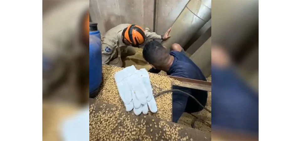 Homem morre soterrado por soja em secador de grãos