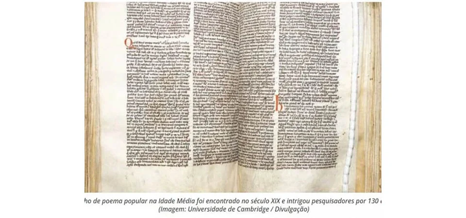 Mistério em poema medieval é decifrado após 800 anos