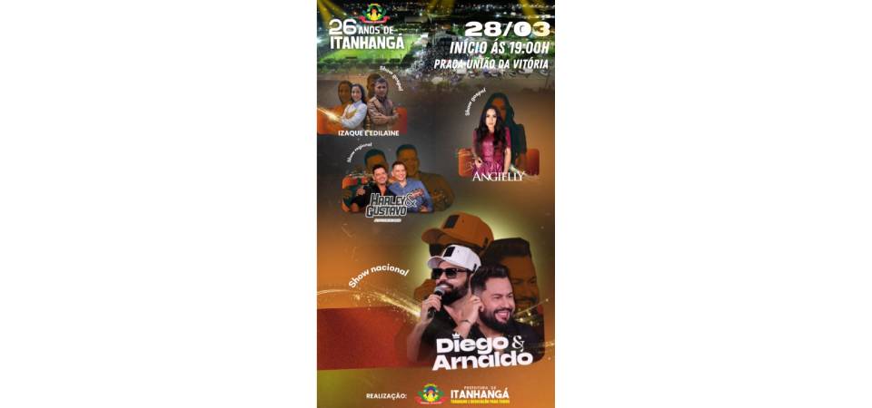 Itanhangá: Uma grande festa foi preparada para comemorar o aniversário do município