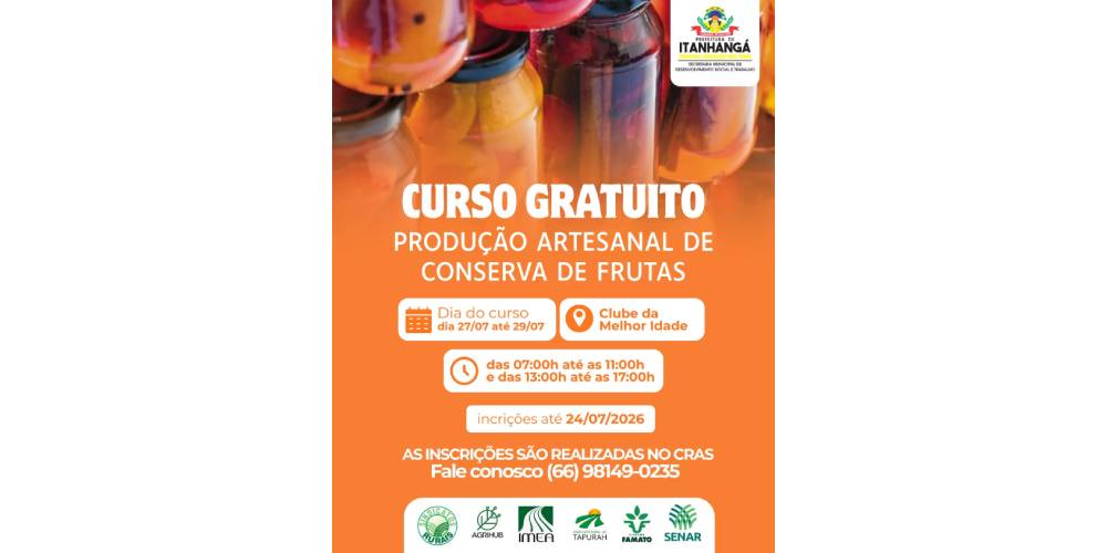 Itanhangá: Prefeitura oferece oportunidade para as famílias obterem renda