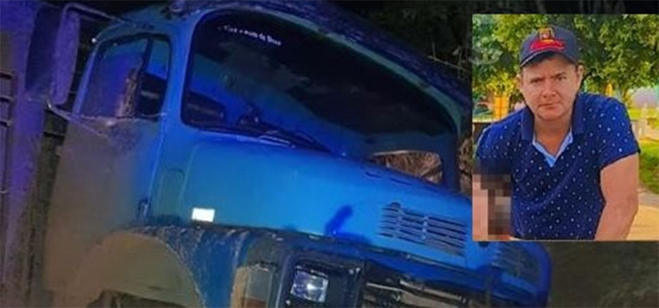 Motorista morre atropelado pelo próprio caminhão