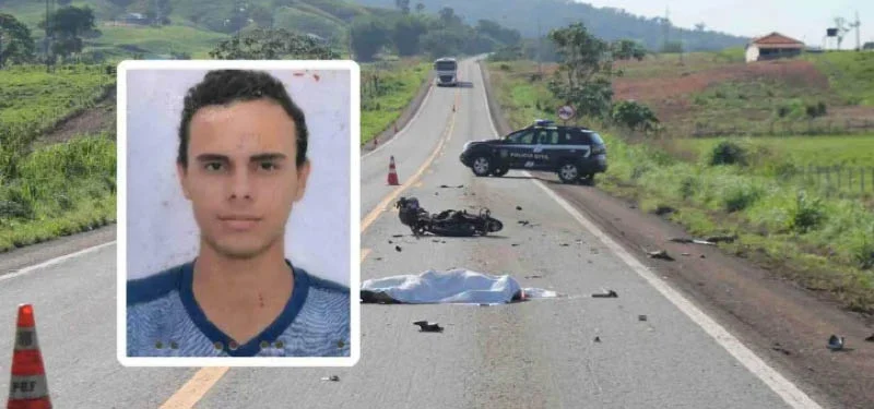 Motociclista de 24 anos morre ao bater contra caminhão boiadeiro