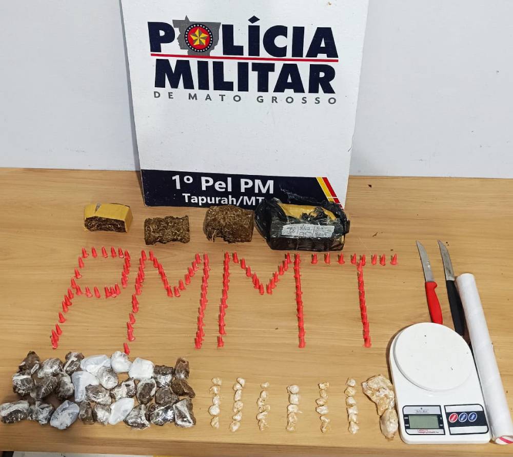 Tapurah: Após denucia anônima Polícia Militar apreende grande quantidade de drogas