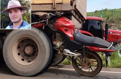 Universitário morre após ficar enroscado na traseira de carreta