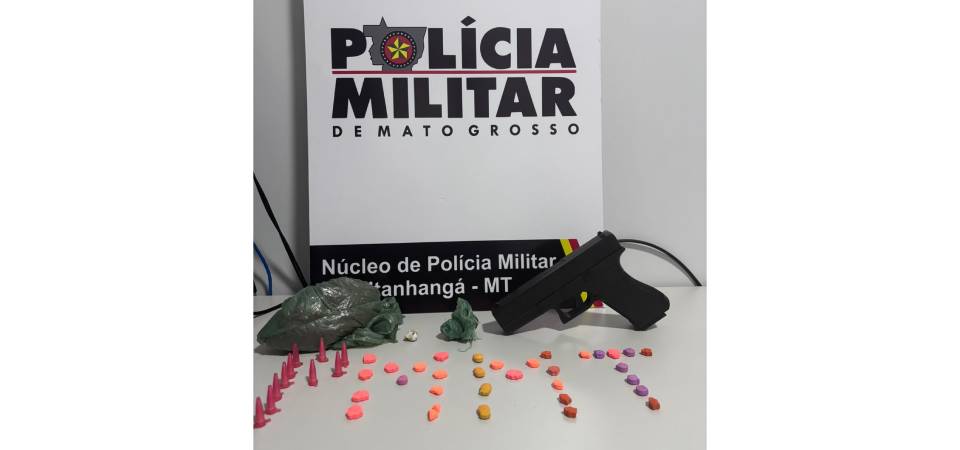 Itanhangá: Em patrulhamento ostensivo, Polícia Militar prende suspeito com diversas passagens e apreende diversos tipos de drogas