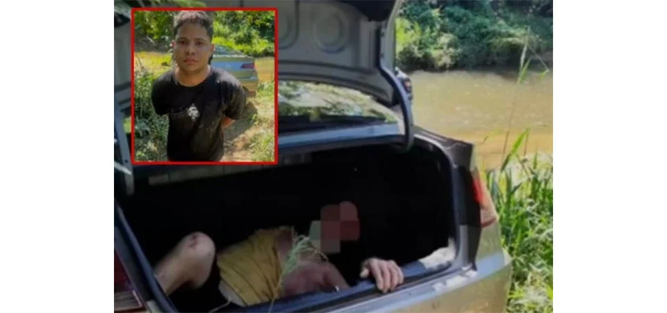 Bandido atola carro com idoso sequestrado dentro do porta-malas