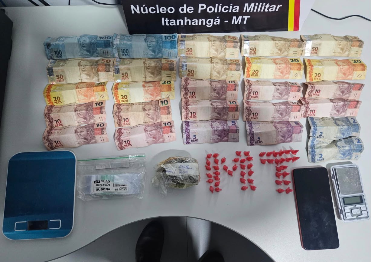 Itanhangá: Ação conjunta da Polícia Militar e Civil apreende grande quantidade de entorpecentes