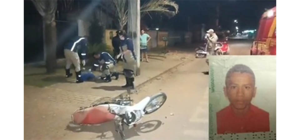 Condutor de moto perde o controle bate em poste e morre