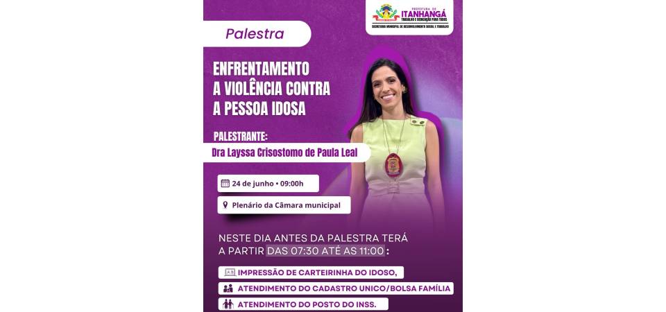 Itanhangá: Município promove ações de conscientização e cuidado com a pessoa idosa