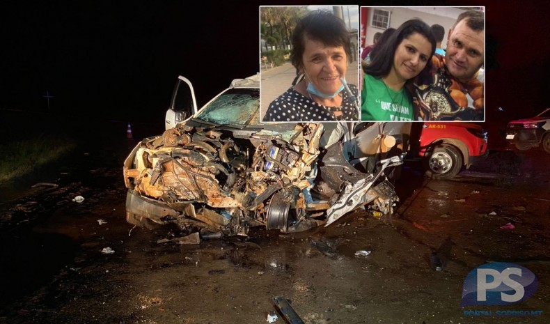 Três pessoas da mesma família morrem em acidente na MT-242