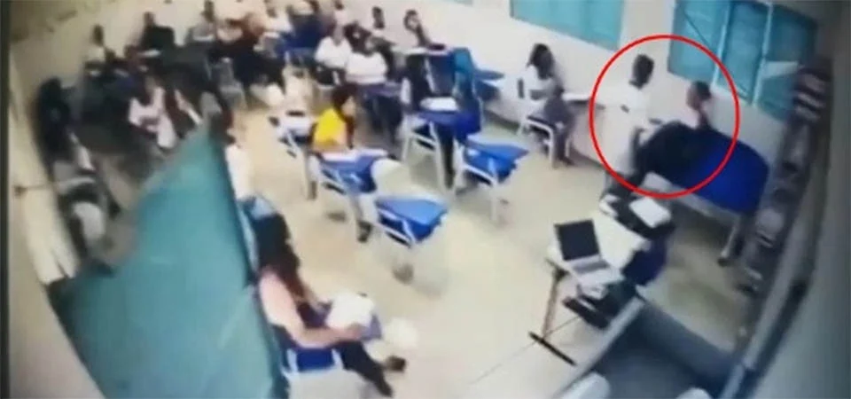 Professora é agredida por aluno dentro de sala de aula em escola estadual; Veja vídeo