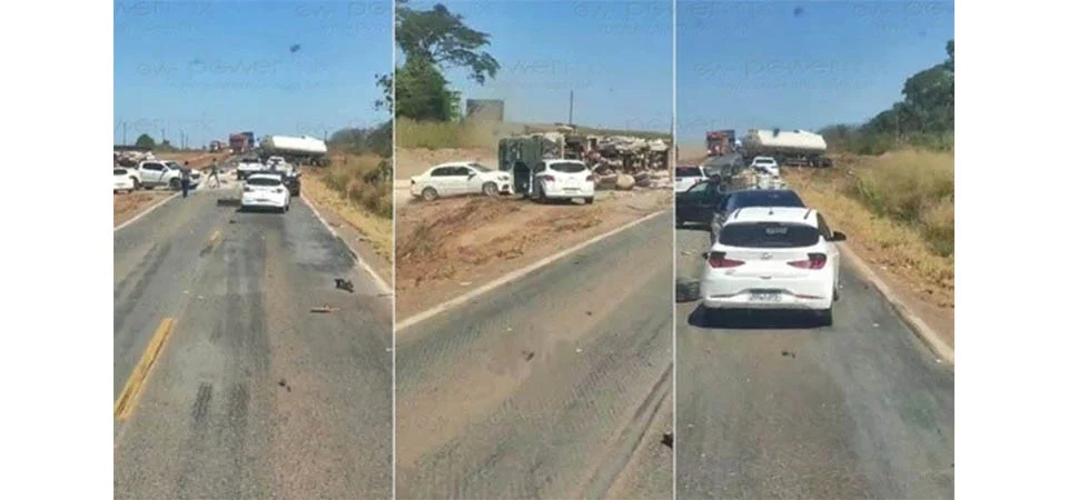 Acidente na BR-163 envolve pelo menos seis veículos e um óbito confirmado até o momento. Vídeo