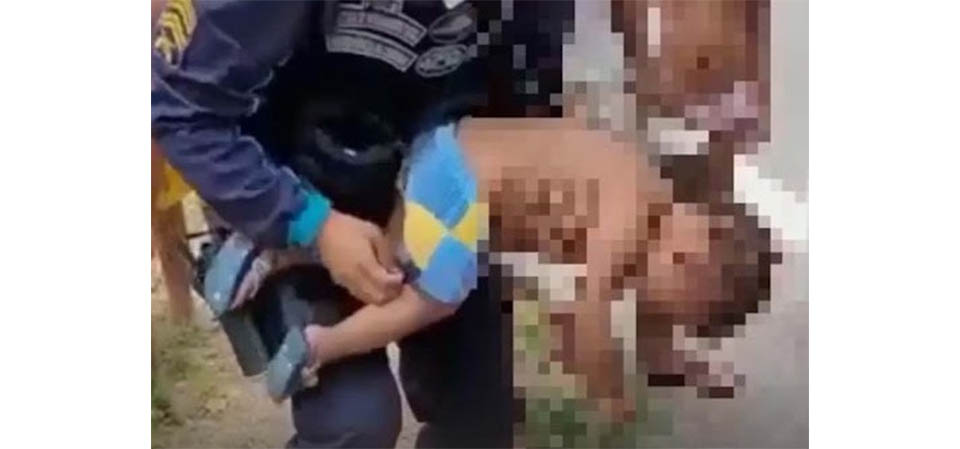 PM socorre criança engasgada com osso de galinha