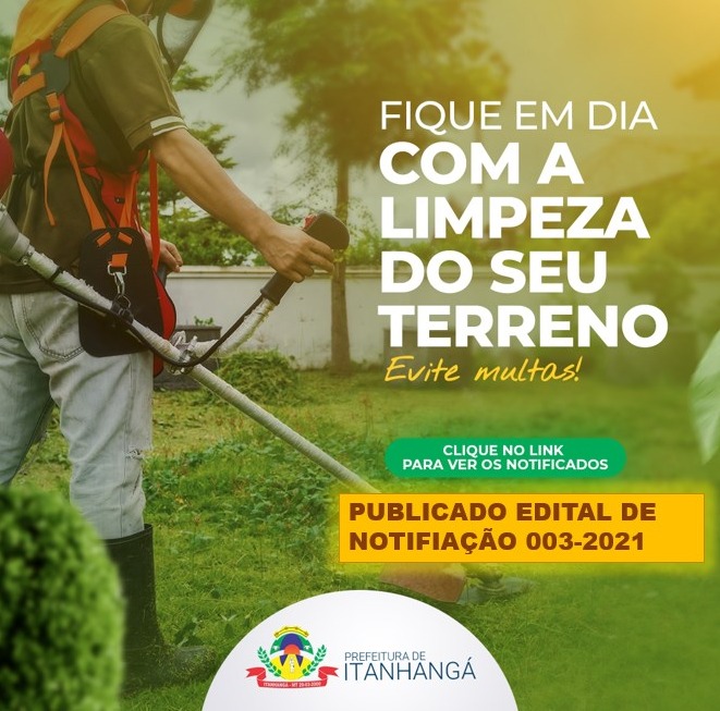 Itanhangá: Prefeitura notifica proprietários para limparem seus lotes