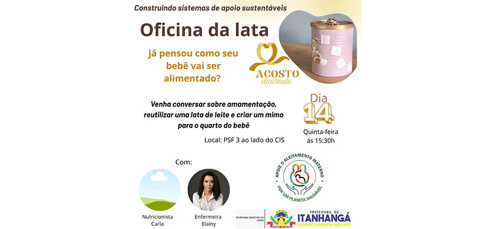 Itanhangá: Secretaria De saúde realiza campanha de incentivo a amamentação nas Ações do Agosto Dourado