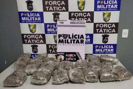 Polícia prende jovem transportando 20 sacos de ‘super maconha’