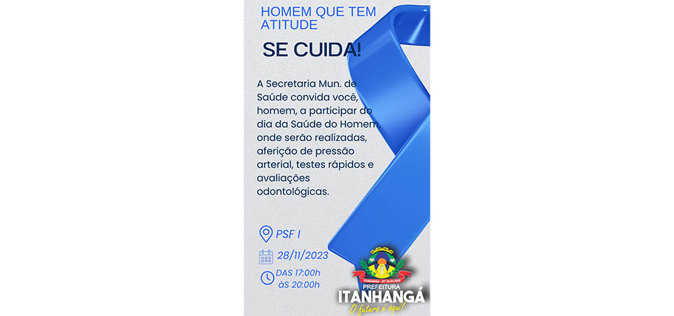 Itanhangá: Homens tem horário especial para colher sangue para exame da próstata