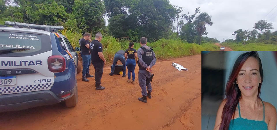 Mulher é encontrada morta com tiros na cabeça em estrada rural
