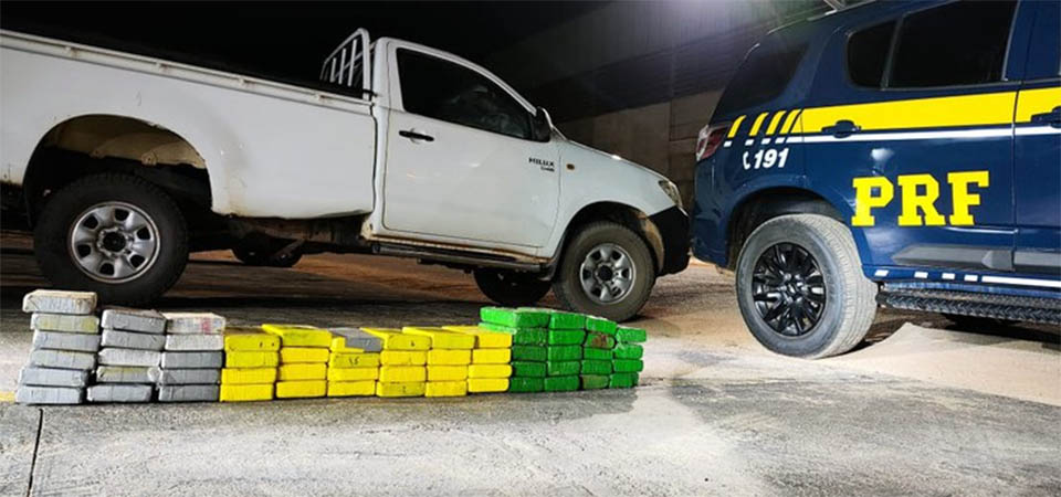 Polícia Rodoviária Federal prende homem com 60 quilos de cocaína na BR-163