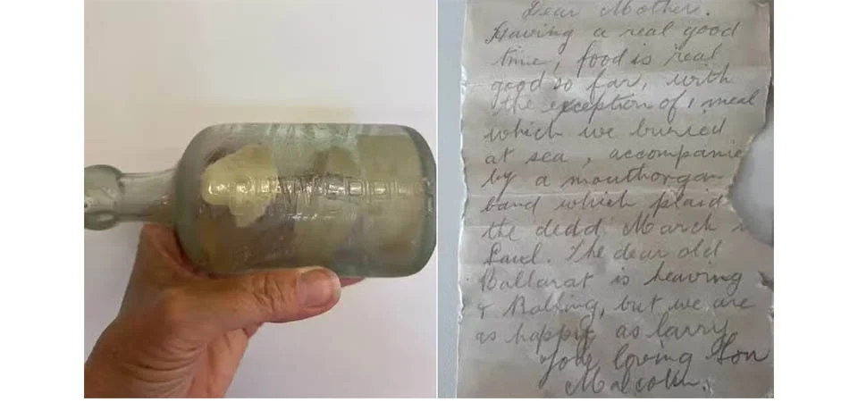 Australianas descobrem em praia garrafas com mensagens de soldados da Primeira Guerra Mundial