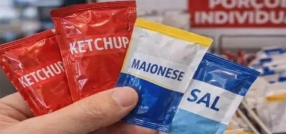 A partir de agosto de 2026, será obrigatório remover os sachês de ketchup, maionese e sal dos restaurantes europeus