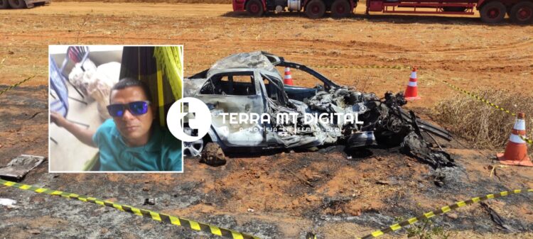 Motorista morre carbonizado em acidente entre carro e carreta na br-163