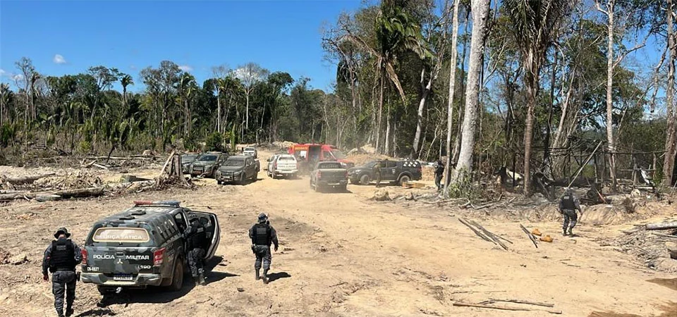 Forças de segurança desarticulam garimpo ilegal