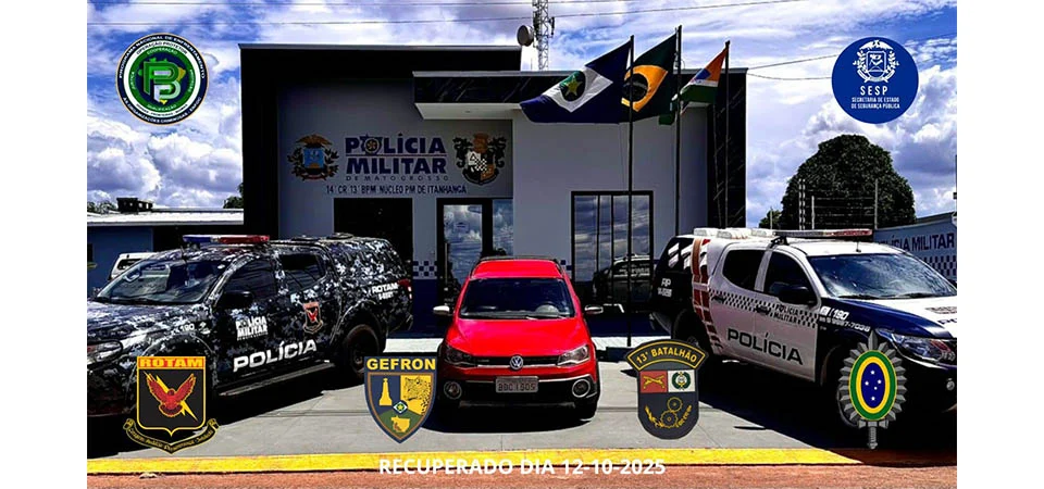 Itanhangá: Forças de Segurança recuperam veículo roubado no Paraná