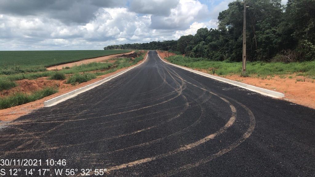 Itanhangá: Asfaltamento da MT 242 entra na fase final