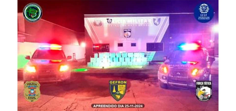 Polícia apreende uma tonelada de cocaína em chácara
