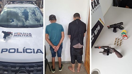 PM prende dois homens e apreende duas armas durante perseguição