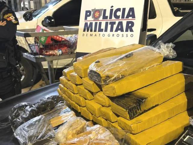 Polícia faz campana e apreende mais de 30 quilos de drogas