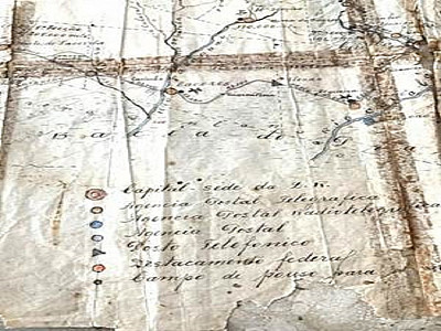 Com mais de 100 anos, mapa telegráfico da expedição de Marechal Rondon na região de Campo Novo é encontrado