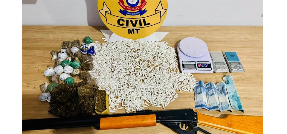 Tapurah: Polícia Civil apreende grande quantidade de droga embalada para venda