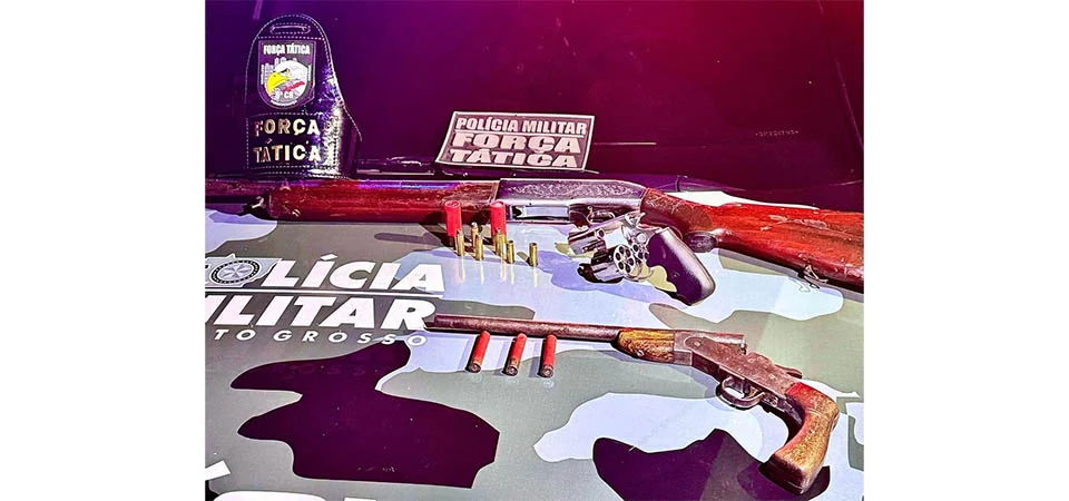 Quatro morrem em confronto com a Polícia Militar, armas, drogas e caminhonetes aprendidas