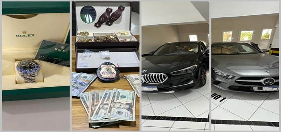 Polícia Federal apreende dólares, Rolex e Dodge Ram com investigados por tráfico internacional de drogas