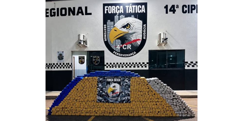 Polícia Militar apreendeu mais de 10,1 toneladas de entorpecentes em 2026