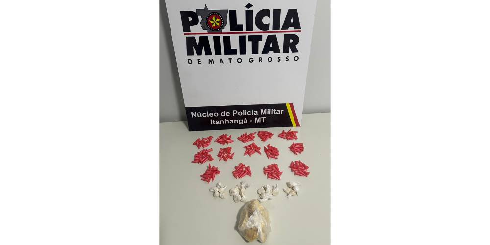 Itanhangá: Com ajuda de Cão farejador Forças de Segurança apreedem drogas e conduzem suspeito