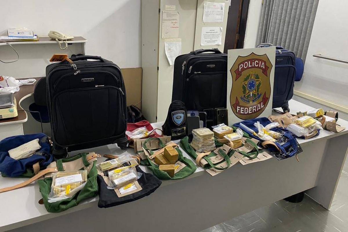 Ouro apreendido pela PF em SP saiu de MT e era escoltado por PMs