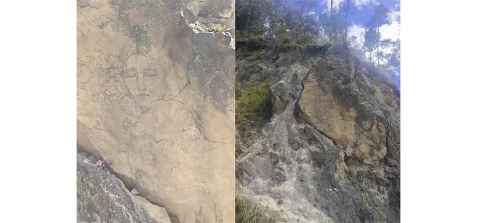 Imagem de ‘Virgem Maria’ aparece misteriosamente em montanha na Colômbia