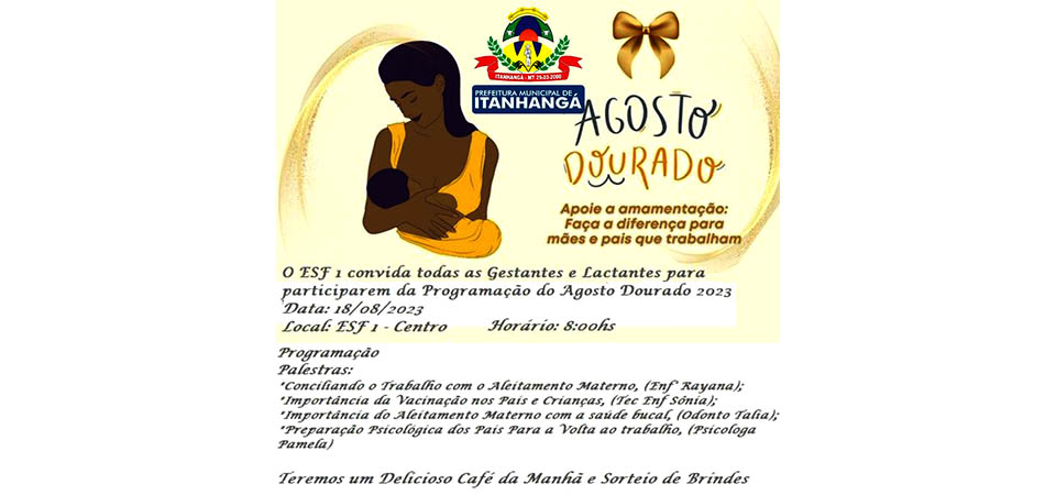 Itanhangá: Secretaria de Saúde promove campanha de aleitamento materno